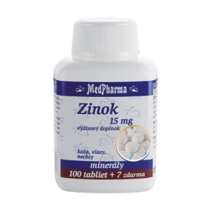 MEDPHARMA Zinok 15 mg 100 + 7 tabliet ZADARMO