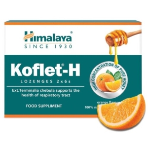 HIMALAYA Koflet-H orange 12 pastiliek na cmúľanie