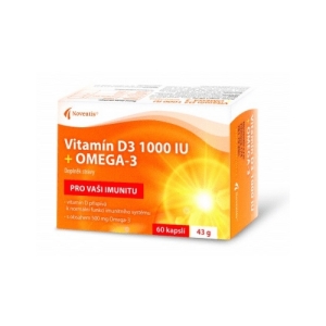 NOVENTIS Vitamín D3 1000 IU + Omega-3 60 kapsúl
