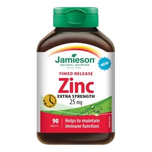 JAMIESON Zinok 25 mg s postupným uvoľňovaním 90 tabliet