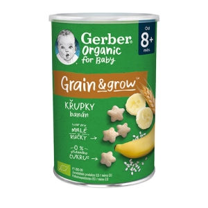 GERBER Organic chrumky ryžovo-pšeničné s banánom od ukonč. 8. mesiaca 35 g