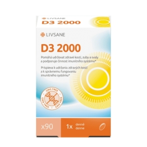 LIVSANE Vitamín D3 2000 IU 90 kapsúl