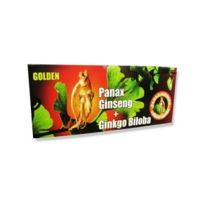 GOLDEN Panax Ginseng + Ginkgo Biloba + Magnézium ampulky na pitie 10 ml x 10 ks