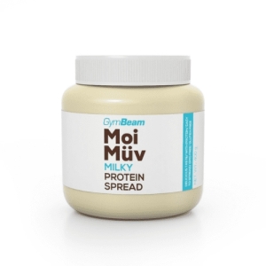 GYMBEAM Moi müv protein spread milky proteínová nátierka príchuť bielej čokolády 400 g